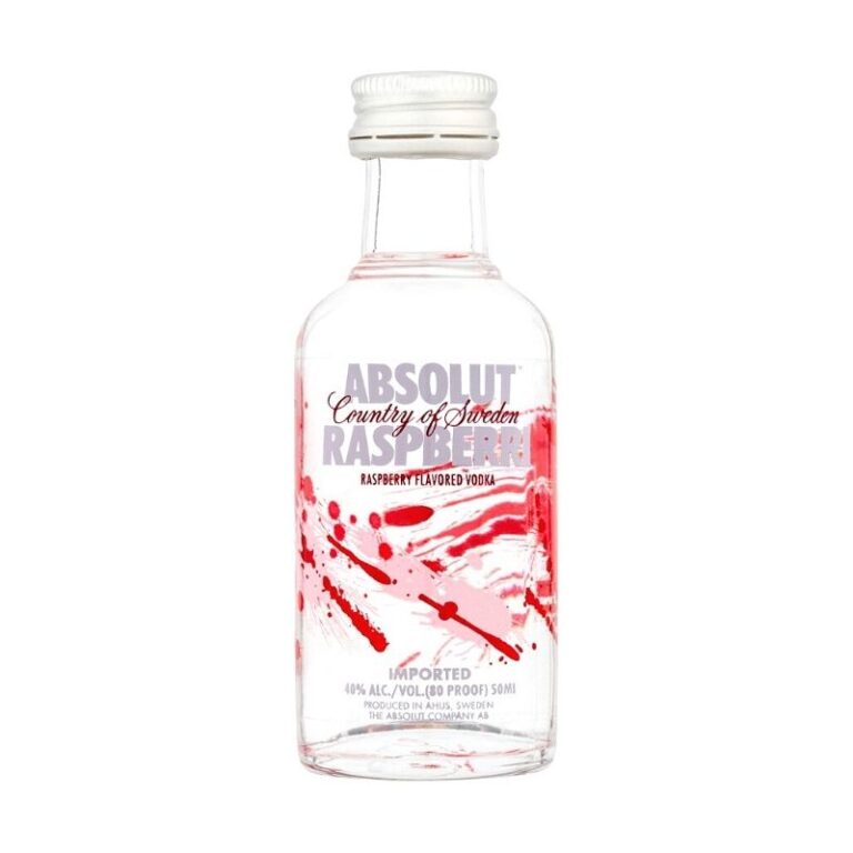 mini absolut raspberri vodka